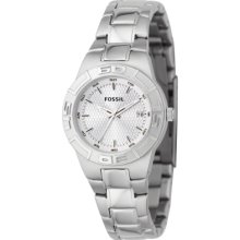 Fossil Women's Silver Dial Bracelet Watch