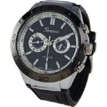 Geneva Platinum 2633 Men's Decorative Chronograph Sporty Watch- B ...