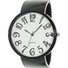 Geneva Platinum Women's 3480.Black Black Plastic Quartz Watch wit ...