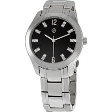 George Silver Tone Black Dial Mens Watch FMDGE403