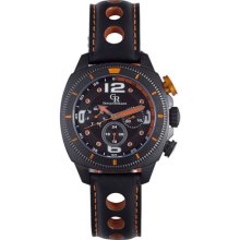 Giulio Romano Men's GR-2000-13-079 Pescara Black IP Case with Orange