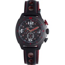 Giulio Romano Men's GR-2000-13-004 Pescara Black IP Case with Red ...