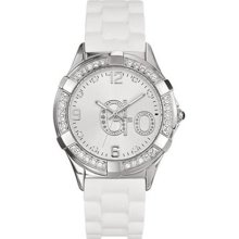 Go Women's 697736 Silver Dial Crystal Soft Rubber Watch ...