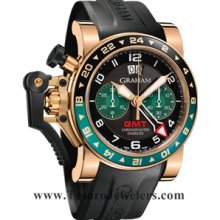 Graham Chronofighter Oversize GMT Black BRG Gold 2OVGR.B16A