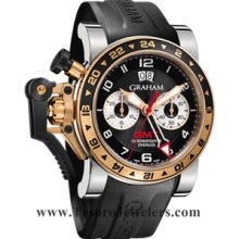 Graham Chronofighter Oversize GMT Black Steel & Gold 2OVGG.B21A