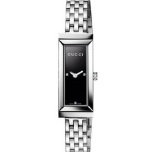 Gucci 'G-Frame' Small Rectangle Bracelet Watch Black/ Silver