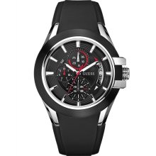 Guess Black Silicone Strap Men's Watch U10575G1