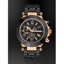 GUESS GC Black/Rose Gold Byblos Diver Watch