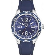 Guess Men's Blue Silicone Strap W0044G2 Watch