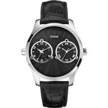 Guess Mens Watch U95027g1 Blackleather