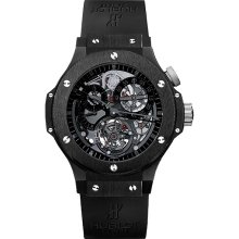 Hublot Bigger Bang All Black Tourbillon Chronograph Watch 308.CI.134.RX