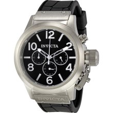 Invicta Men's Corduba Collection Black Dial & Rubber Strap Elegant Chr