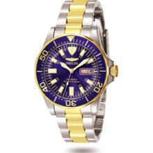 Invicta Two Tone Sapphire Automatic Blue Dial Skeleton Dive