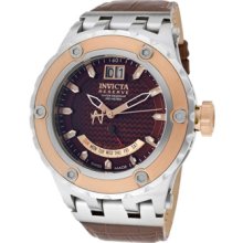 Invicta Watches Men's Subaqua/Reserve Brown Carbon Fiber Dial Brown Ge