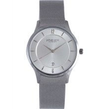 Johan Eric Men's JE2000-04-001 Silver Hobro Mesh Stainless Steel ...