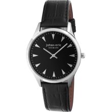 Johan Eric Men's JE9000-04-007 Black Dial Leather Watch