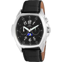 Joshua & Sons Men's Black Multi-function Strap Watch