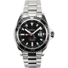 Kadloo Ocean Date GMT Black Automatic SuperLuminova Watch