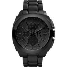 Karl Lagerfeld Watch, Womens Chronograph Black Ion-Plated Stainless St