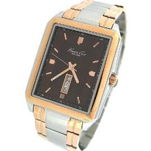 Kenneth Cole Two Tone Day And Date Mens Watch KC3790