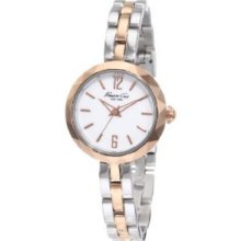 Kenneth Cole Women's Kc4764 Classic Rose Gold Diamond Cut Bezel