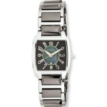 Ladies Chisel Black Ceramic Square Dial