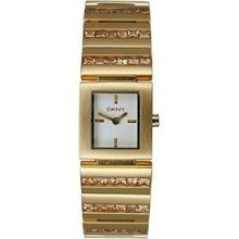 Ladies Dkny Gold Crystals Braclet Watch Ny3610