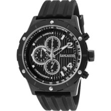 Lancaster Italy Watches Men's Status Symbol Chronograph Black Dial Bla