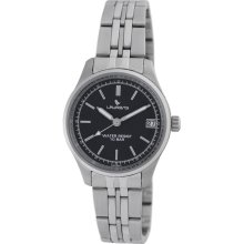 Laurens Italian Design Women's Stainless Steel Black Dial Watch