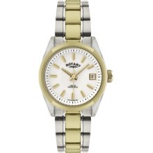 LB02661-11 Rotary Ladies Havana Two Tone Watch