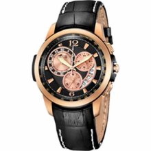 Lotus Men's VULCANO L9988/3 Black Leather Quartz Watch with Black ...