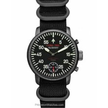 Lum-Tec Mens Super Combat Black Dial w/ Markers Titanium w/ B1SC