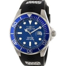 Men's 12559 Pro Diver Blue Carbon Fiber Dial Black Polyurethane