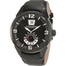 Men's AKR461BK Round Quartz Big Date Bold Strap