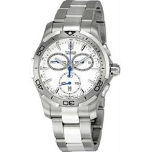 Men's Alliance Chronograph Stainless Steel Case and Bracelet White