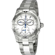 Men's Alliance Chronograph Stainless Steel Case and Bracelet White Ton