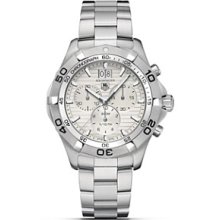 Men's Aquaracer Stainless Steel White Dial Watch