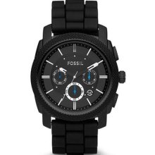 Men's Black Fossil Chronograph Watch Fs4487