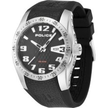 Men's Black Police Topgear Sports Watch Pl-12557js/02a