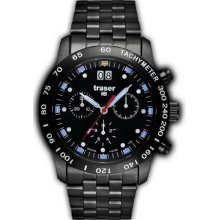 Men's Black Stainless Steel Classic Chronograph