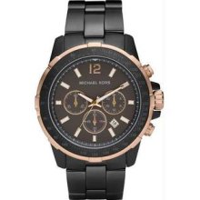 Men's Black Two Tone Stainless Steel Quartz