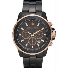 Men's Black Two Tone Stainless Steel Quartz Chronograph