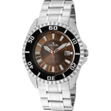 Men's Brown Dial Stainless Steel Sport's ...