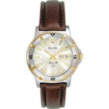 Men's Bulova Marine Star Watch with Champagne Dial (Model: 98C71)