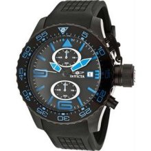 Men's Corduba Chronograph Black Stainless Steel Case Rubber Strap