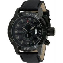 Men's Corduba Combat Chronograph Stainless Steel Case Black Dial