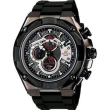 Men's Edifice Black Label Quartz Stainless Steel Gunmetal Chronograph