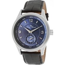 Men's Grande Casse Dark Blue Dial Black Genuine Leather ...