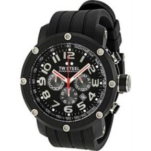 Men's Grandeur Black Stainless Steel Case Black Dial Chronograph