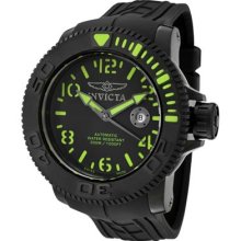 Men's Invicta II Automatic Black Dial Black Polyurethane